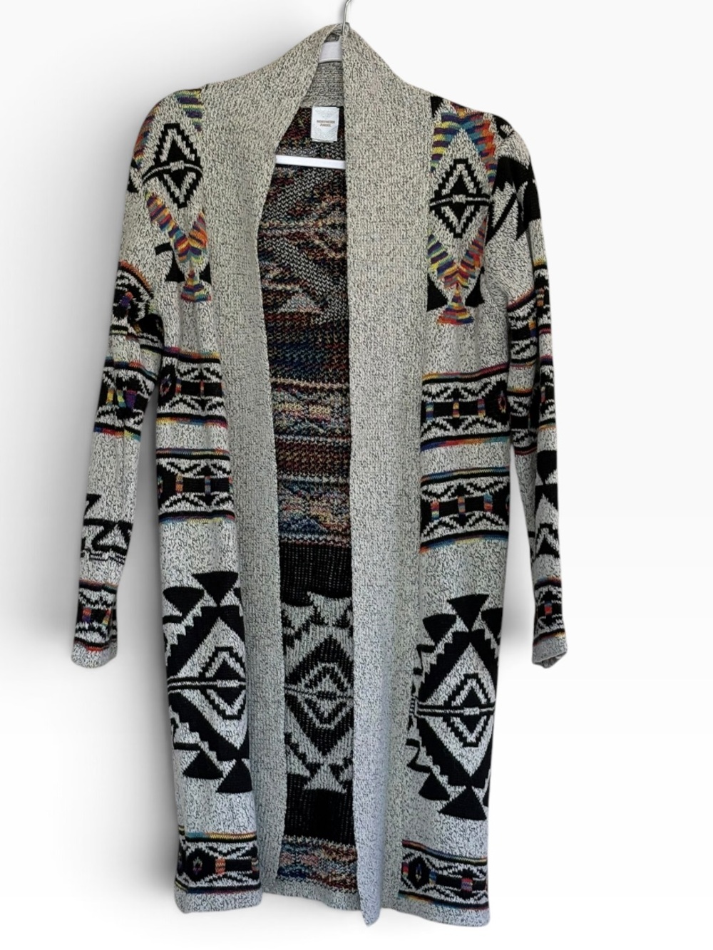 Northern Ange Open Front Southwestern Cardigan Sweater Size M